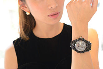 Ambrosia Watch - Glitter Black